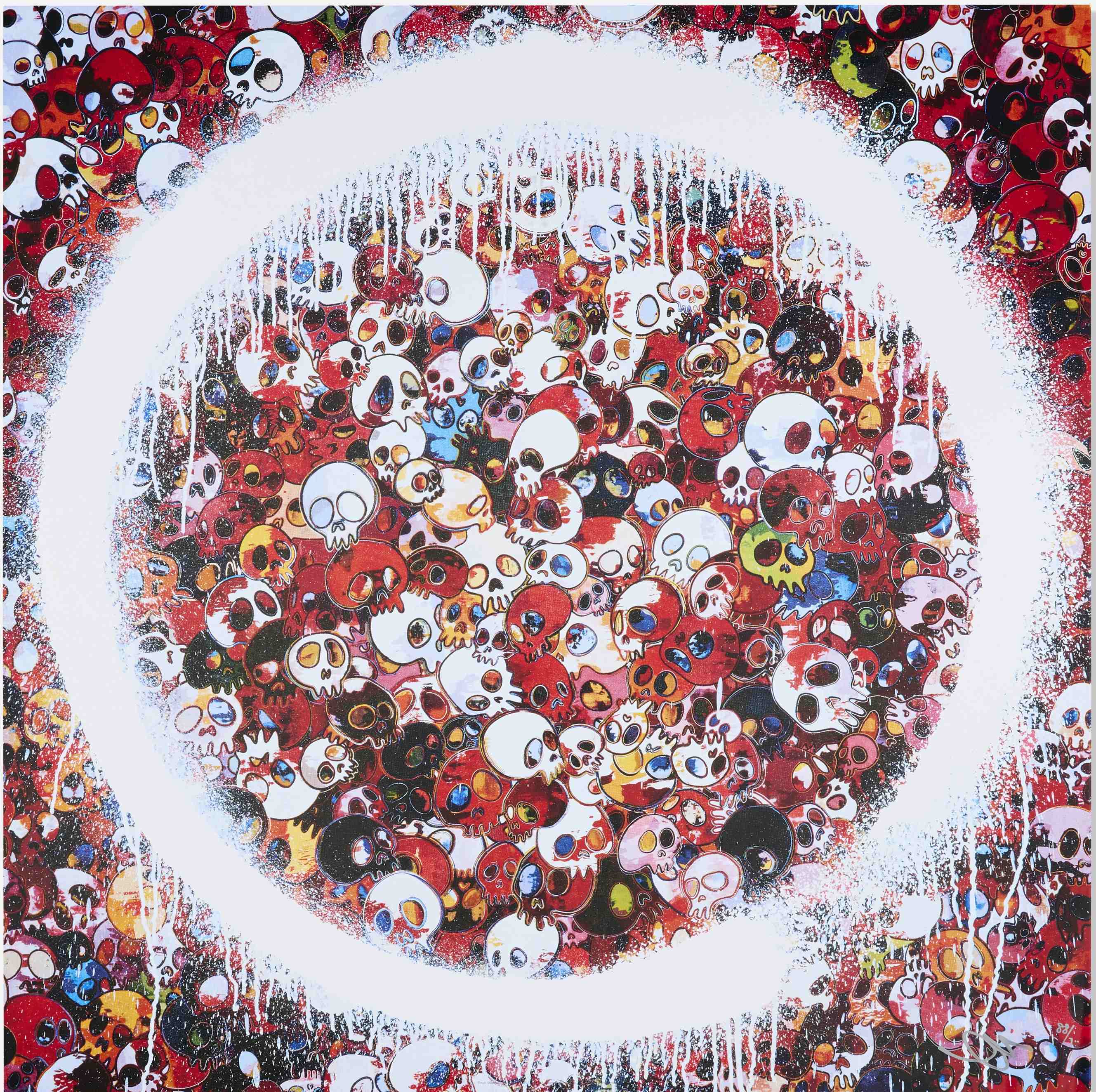 Takashi Murakami - Ensō: Memento Mori Red