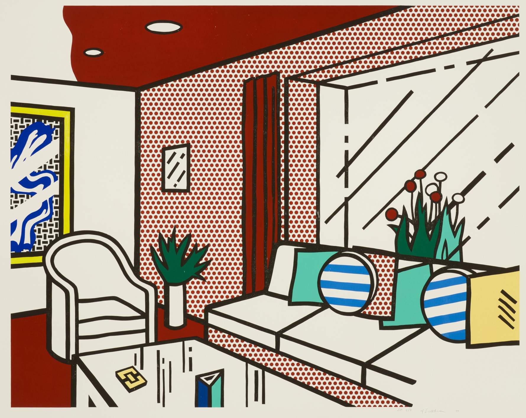 Roy Lichtenstein - The Living Room, from the Interior series