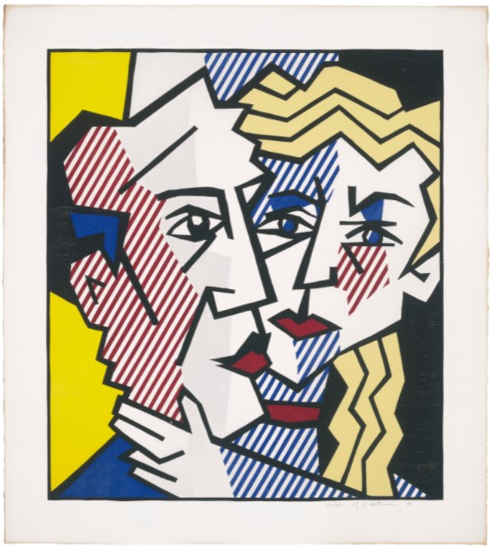 Roy Lichtenstein - The Couple, from the Expressionist Woodcut Series