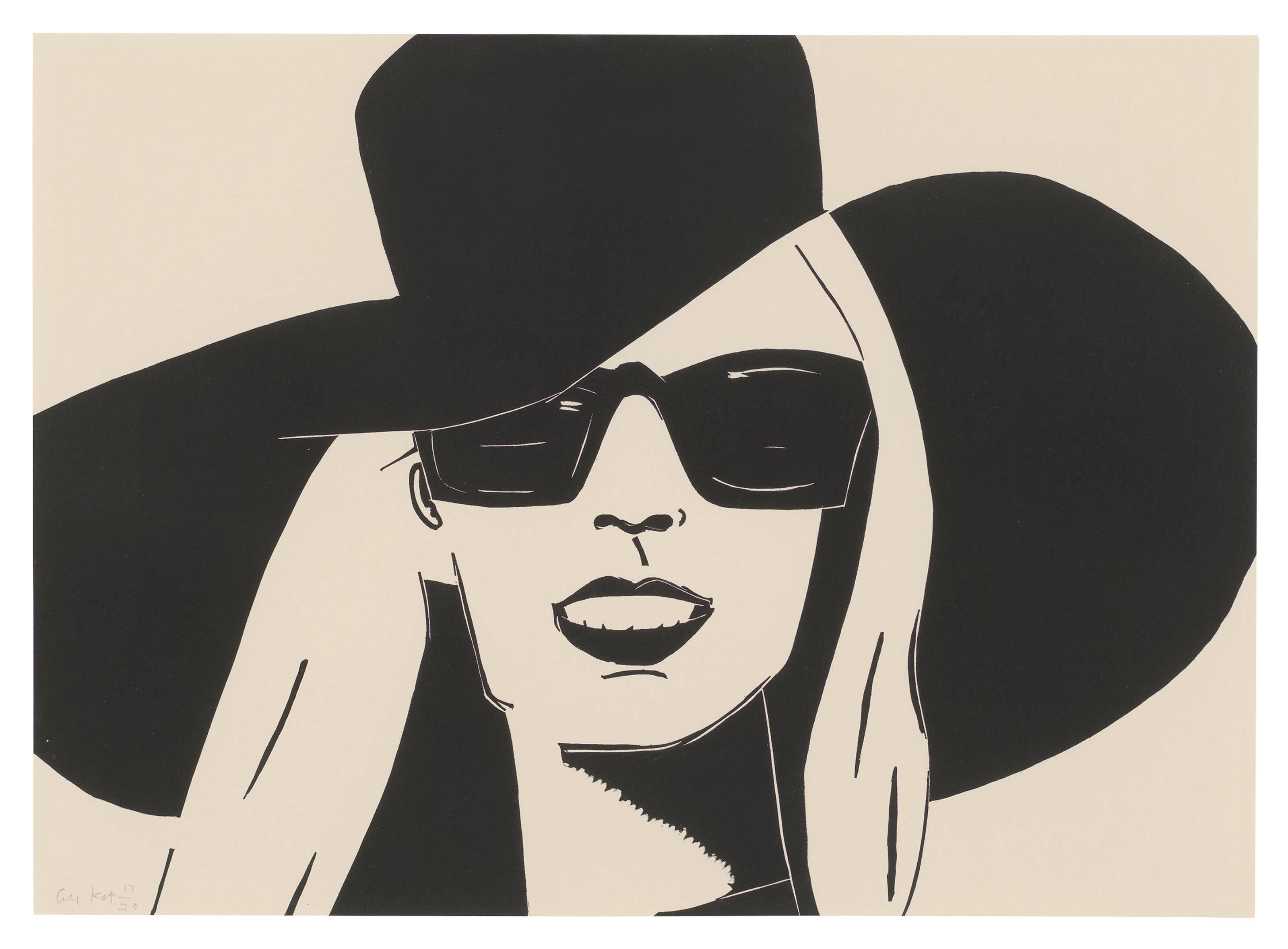 Alex Katz - Black Hat (Nicole)