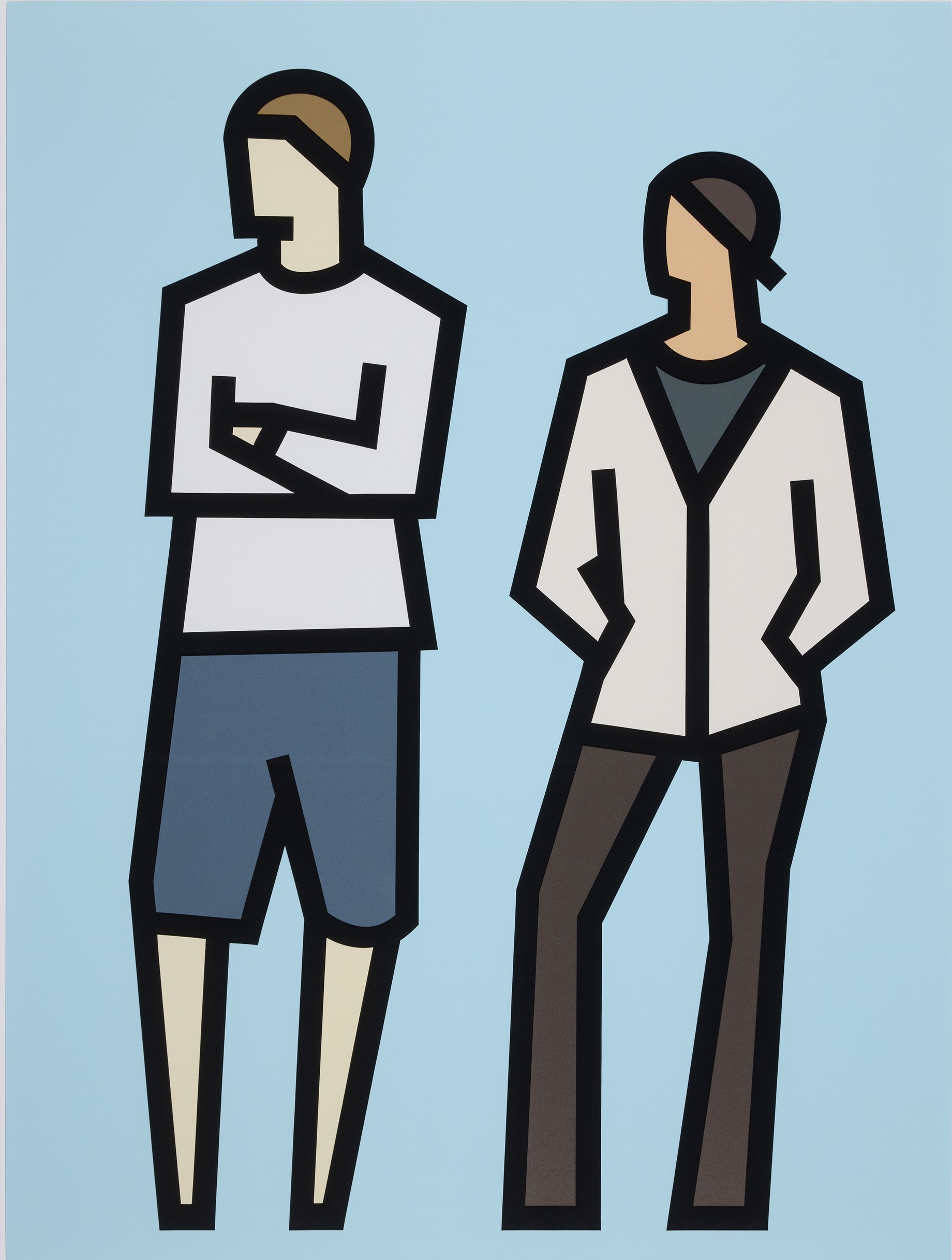Julian Opie - Tom and Imogen (from the Standing Couples series)