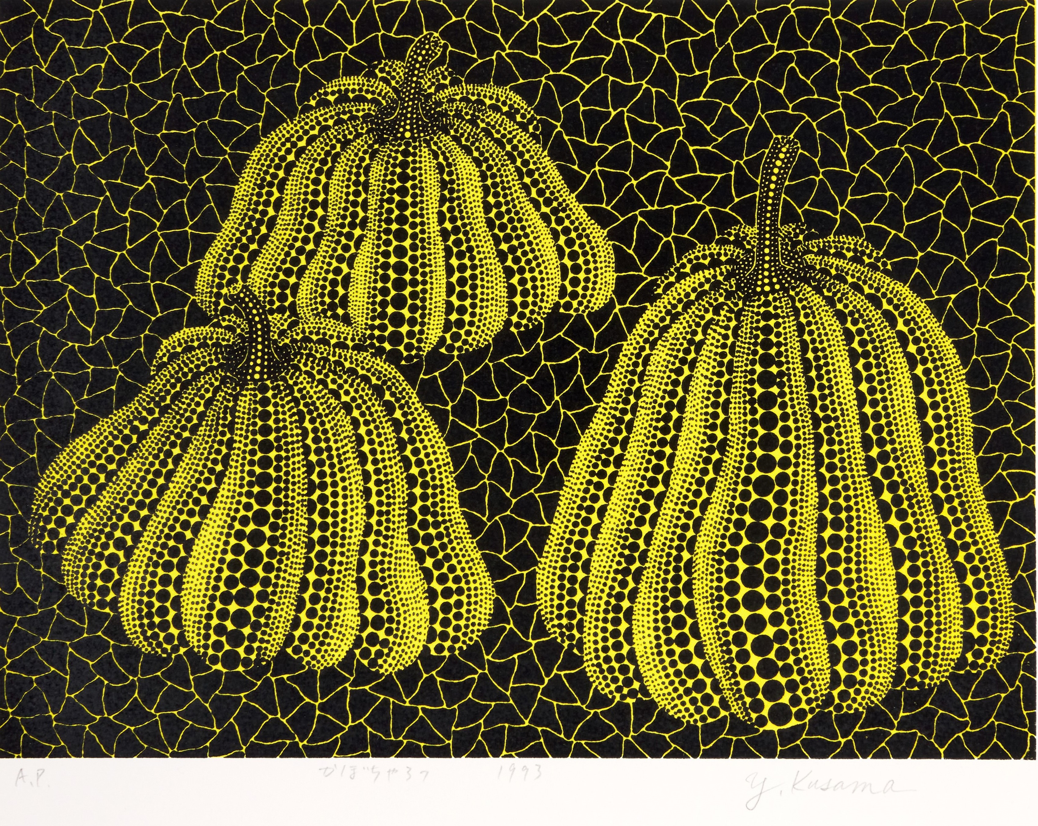 Yayoi Kusama - Three Pumpkins
