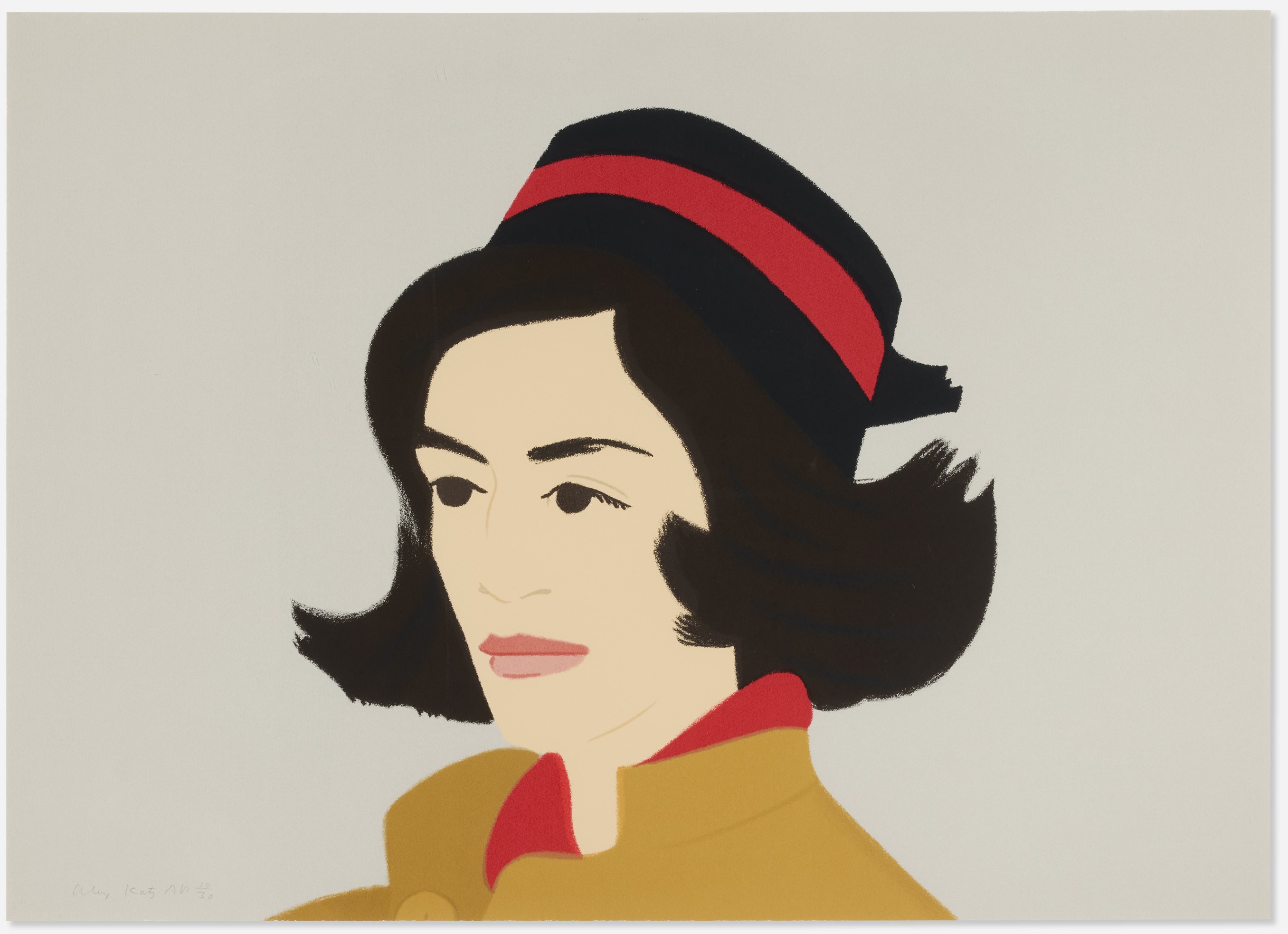 Alex Katz - Ada in Hat (from the Alex and Ada, the 1960s to the 1980s portfolio)