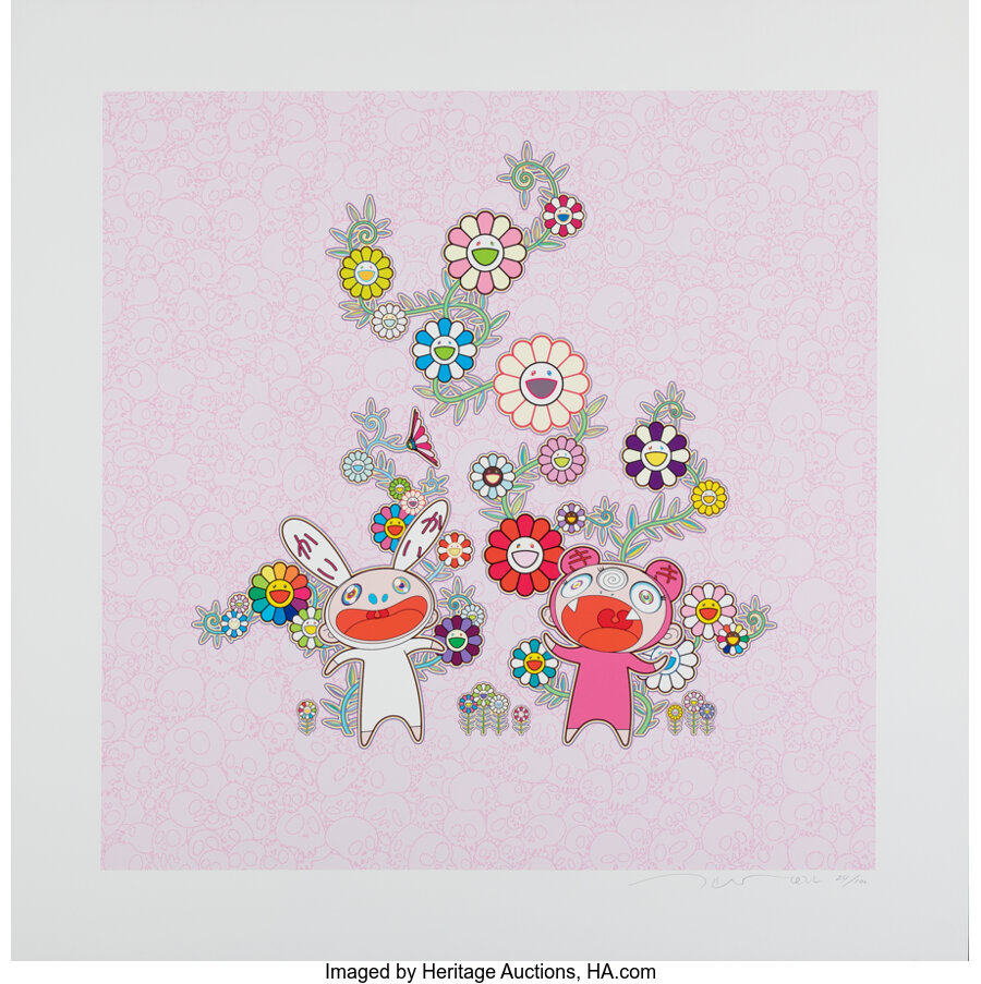 Takashi Murakami - Snow, Moon, and Flower: Flowers with Kaikai and Kiki