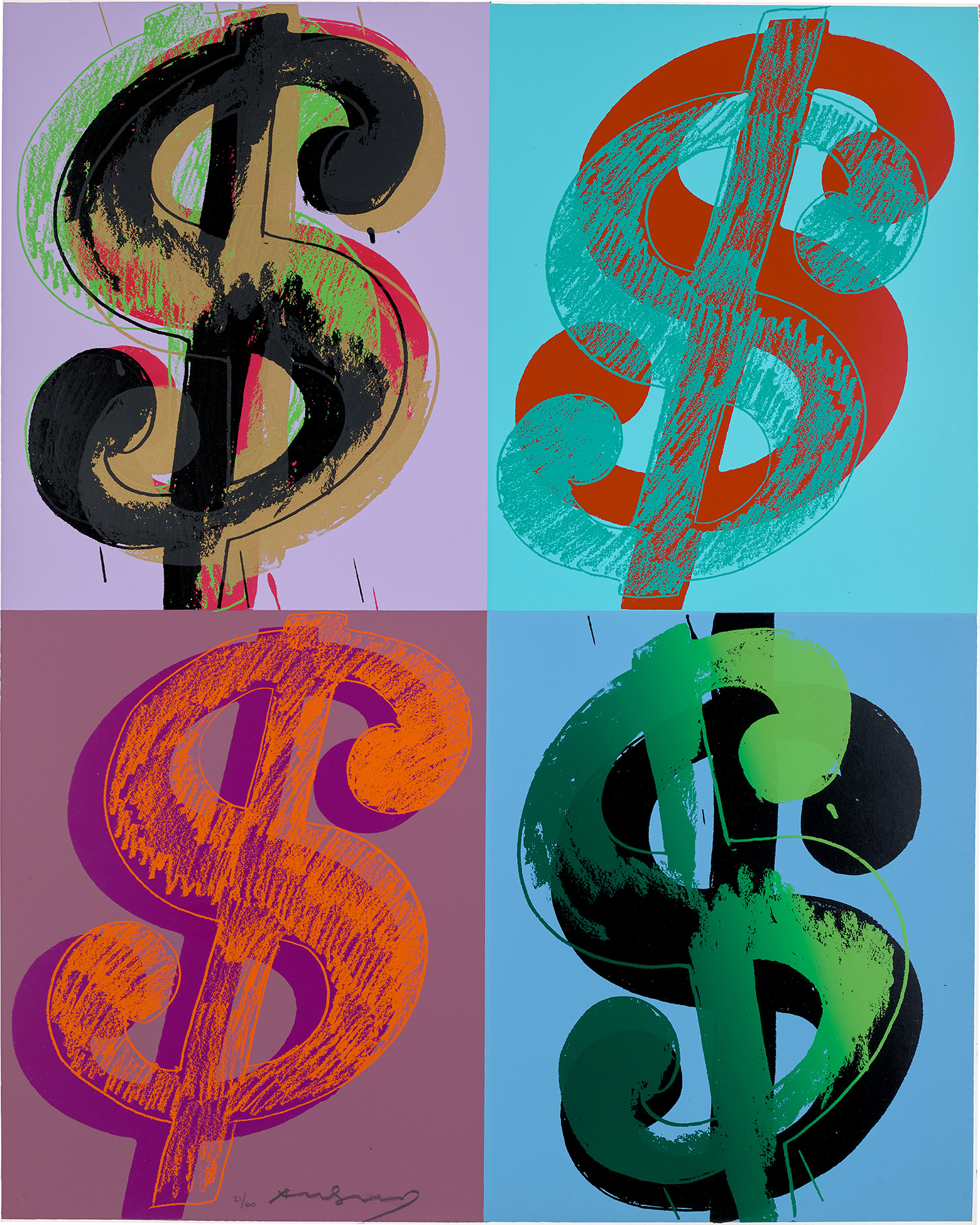 Andy Warhol - $ (Quadrant) (see F. & S. 283)