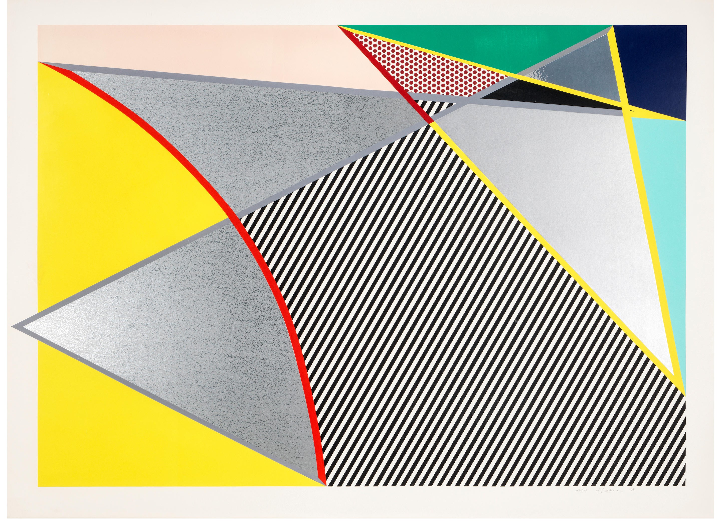 Roy Lichtenstein - Imperfect (67 x 91 "), from Imperfect Series (Corlett 223, Gemini 1364), 1988