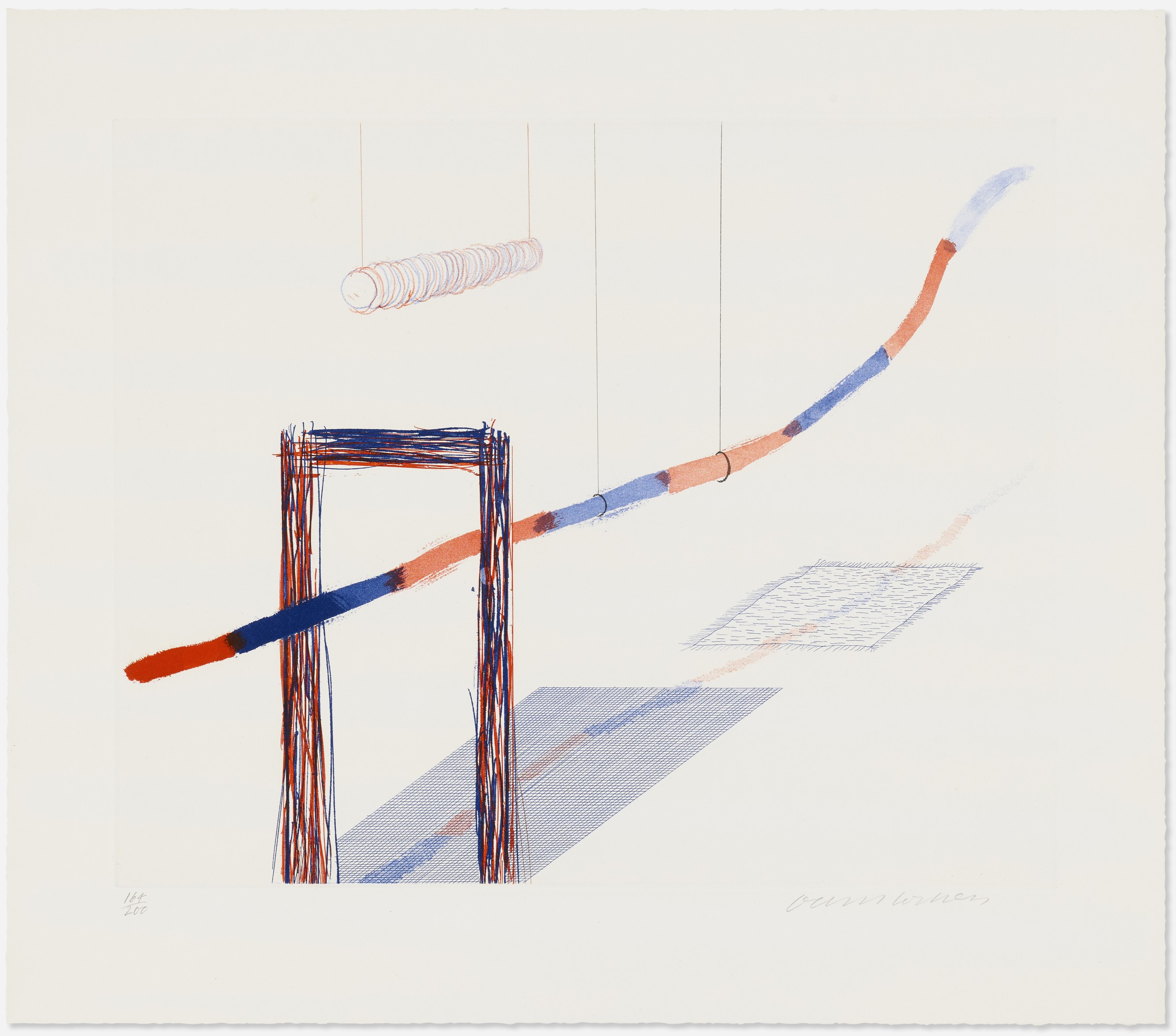 David Hockney - It Picks Its Way (from The Blue Guitar portfolio)