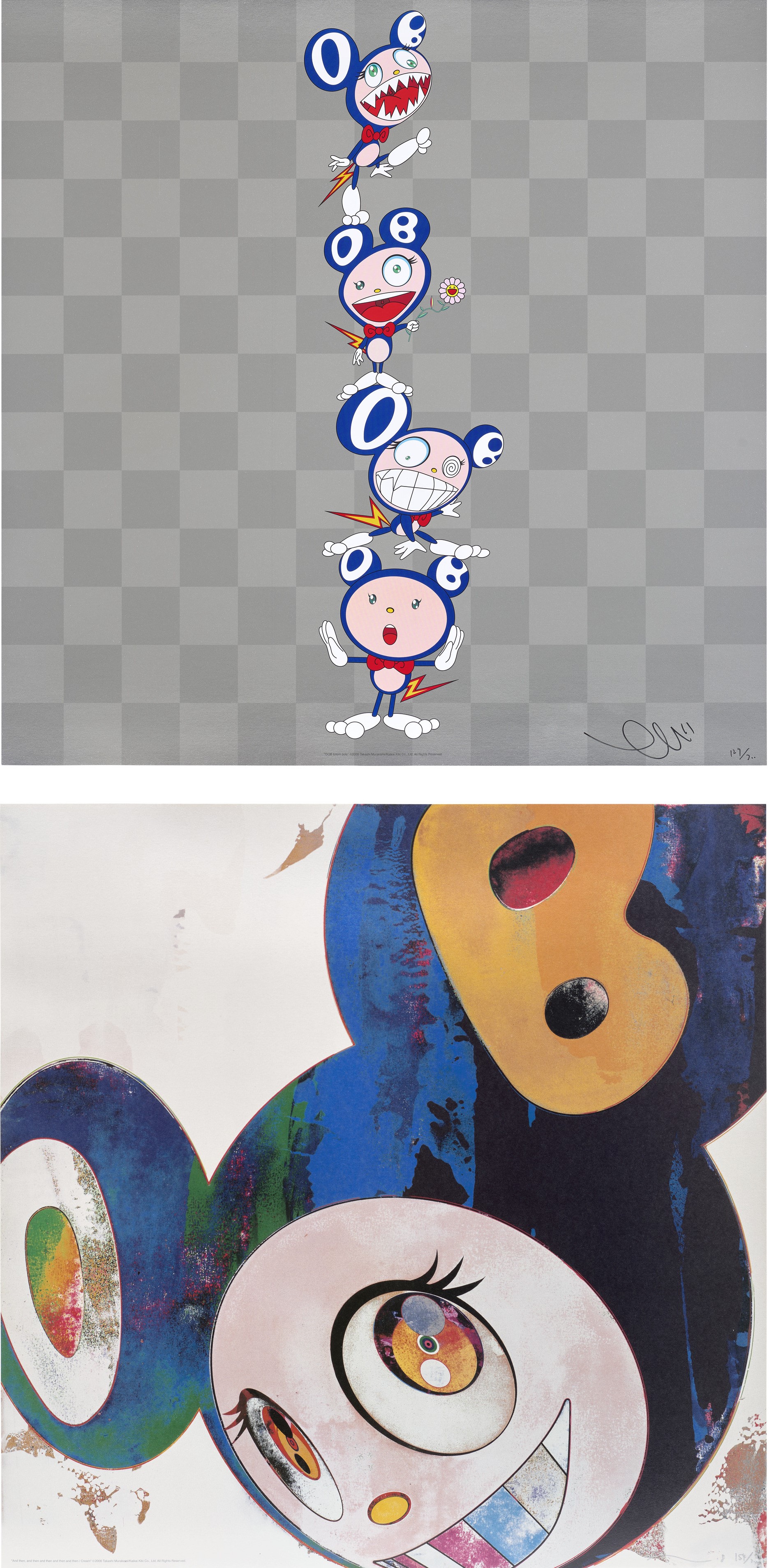 Takashi Murakami - DOB totem pole; and And then, and then and then and then and then / Cream