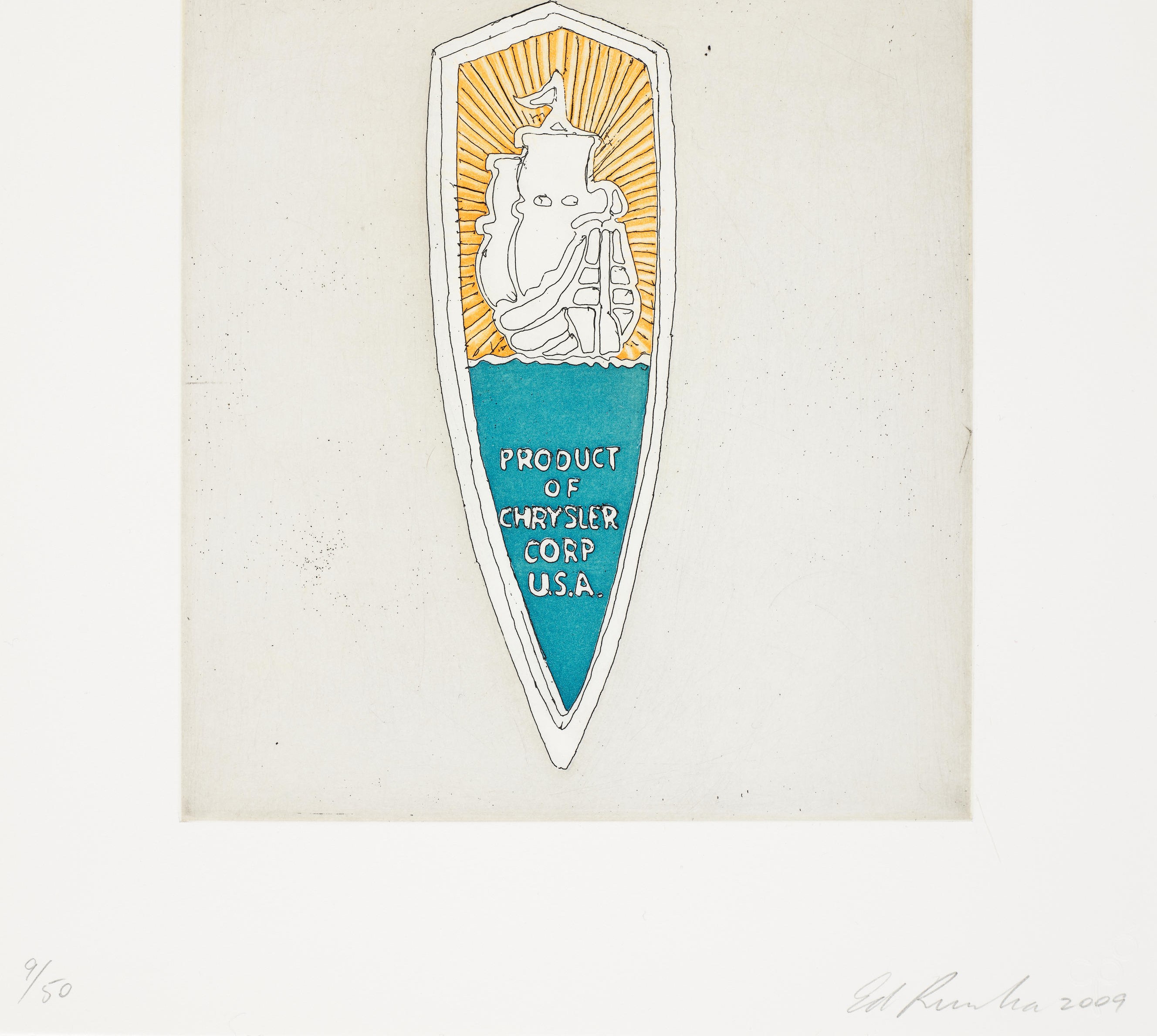 Ed Ruscha - Chrysler, from the Motor City series
