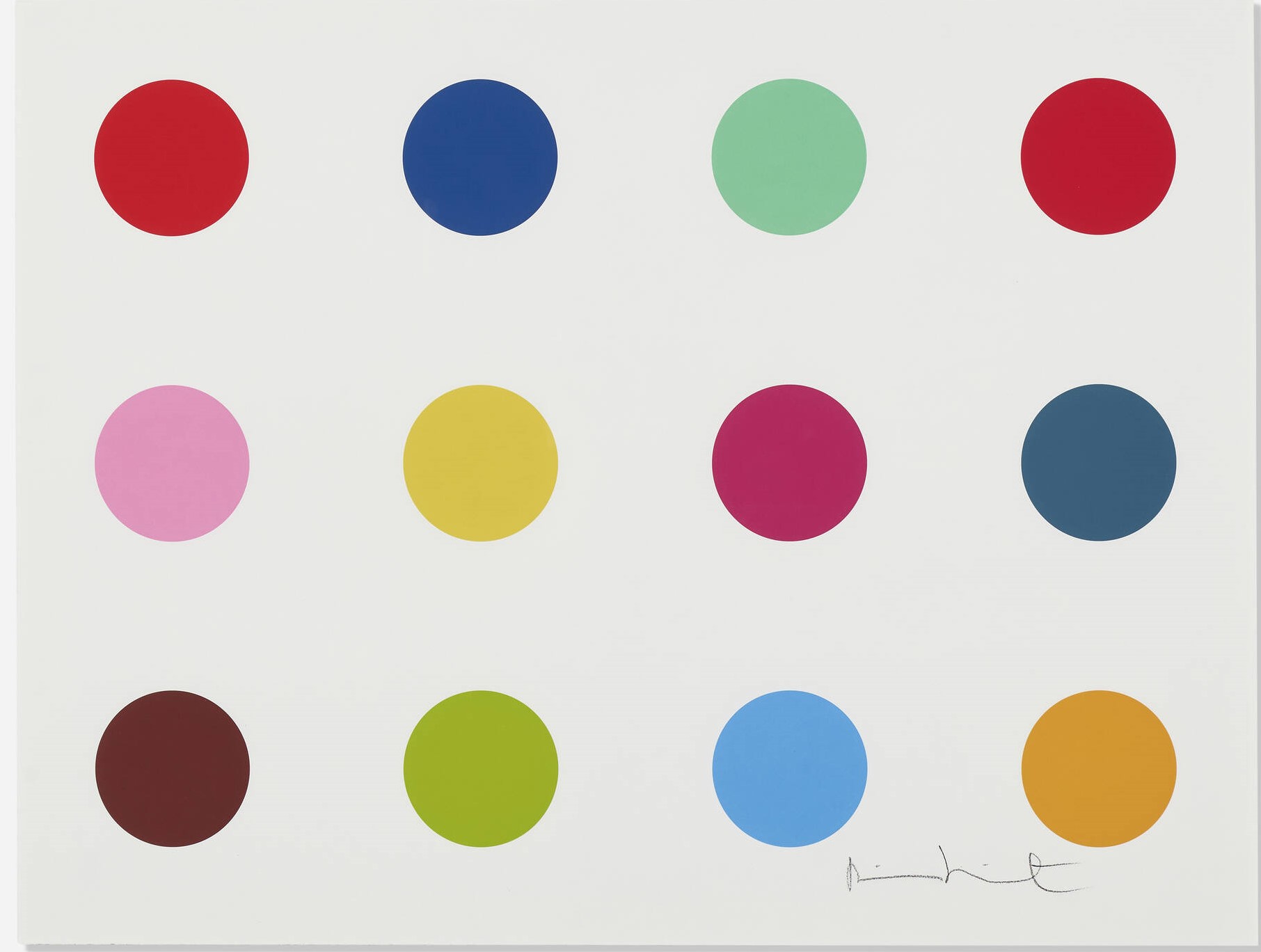 Damien Hirst - Methionine (from the from 12 Woodcut Spots portfolio)