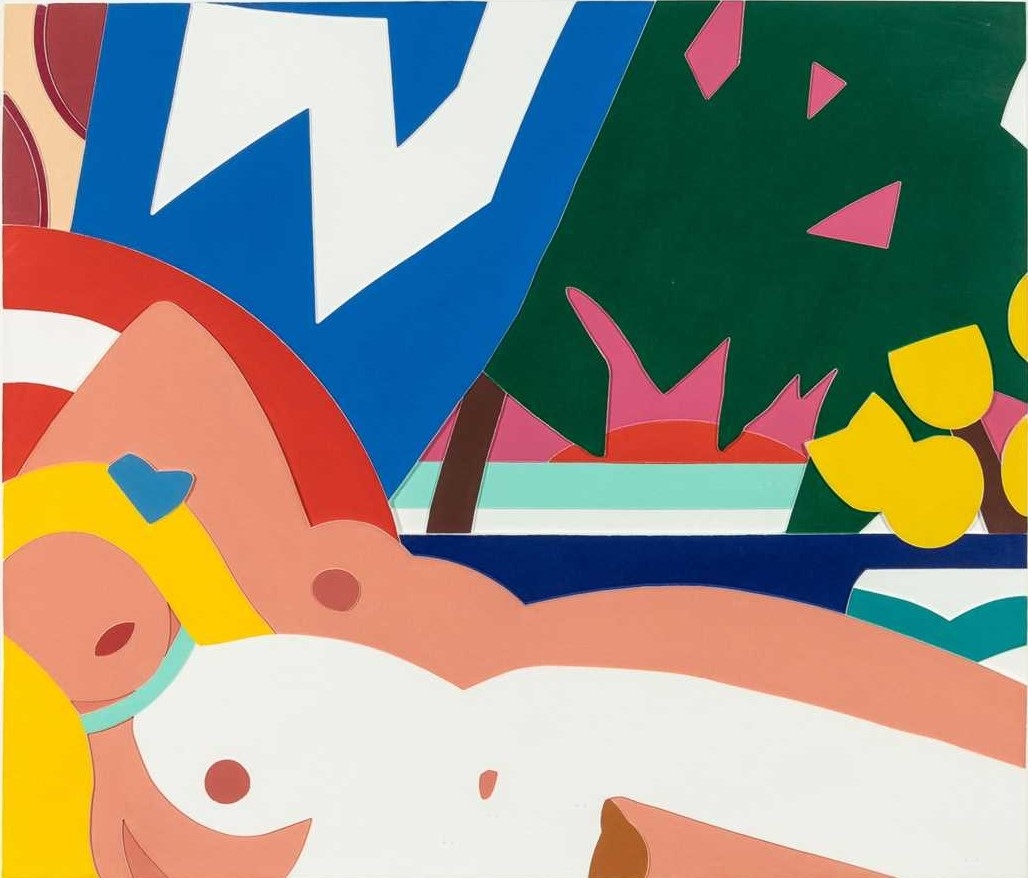 Tom Wesselmann - Sunset Nude With Yellow Tulipsmixografía®