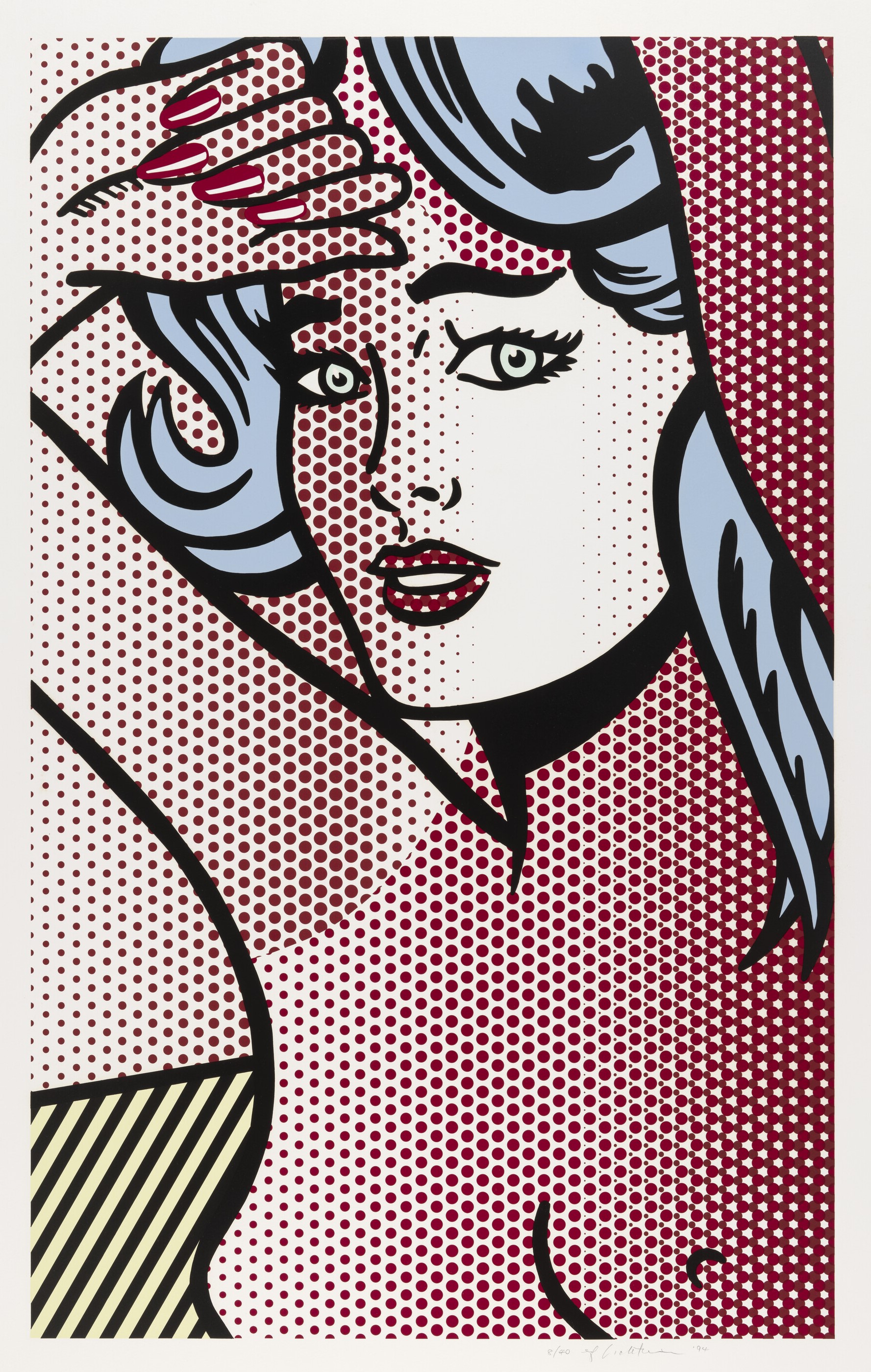 Roy Lichtenstein - Nude with Blue Hair, from Nudes