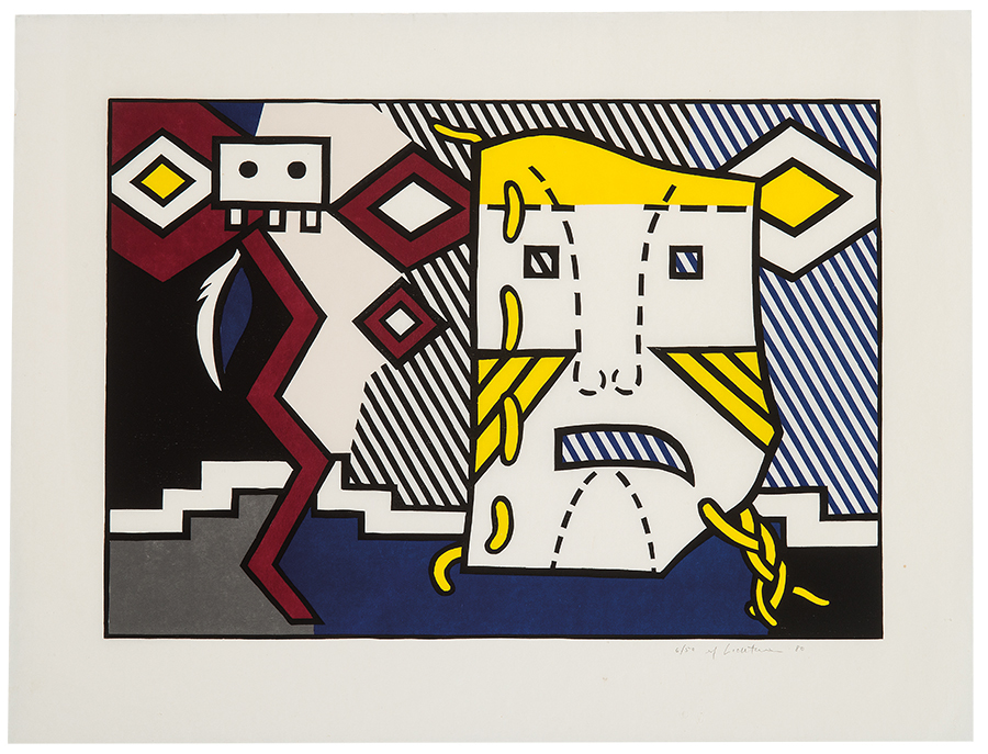 Roy Lichtenstein - American Indian Theme V (from the American Indian Theme Series)