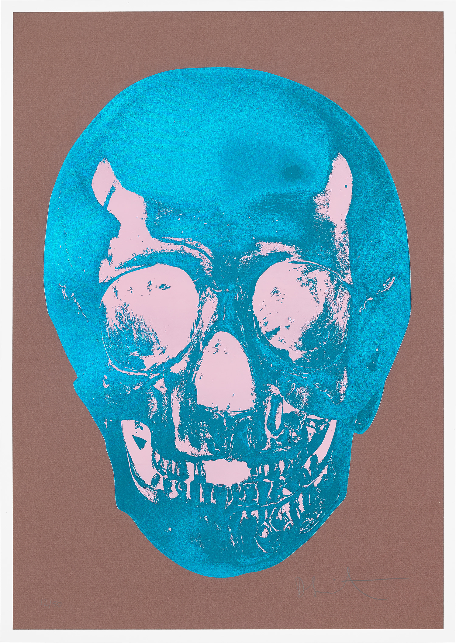 Damien Hirst - Till Death Us Do Part - Milk Chocolate Brown True Blue Bubblegum Pink Skull
