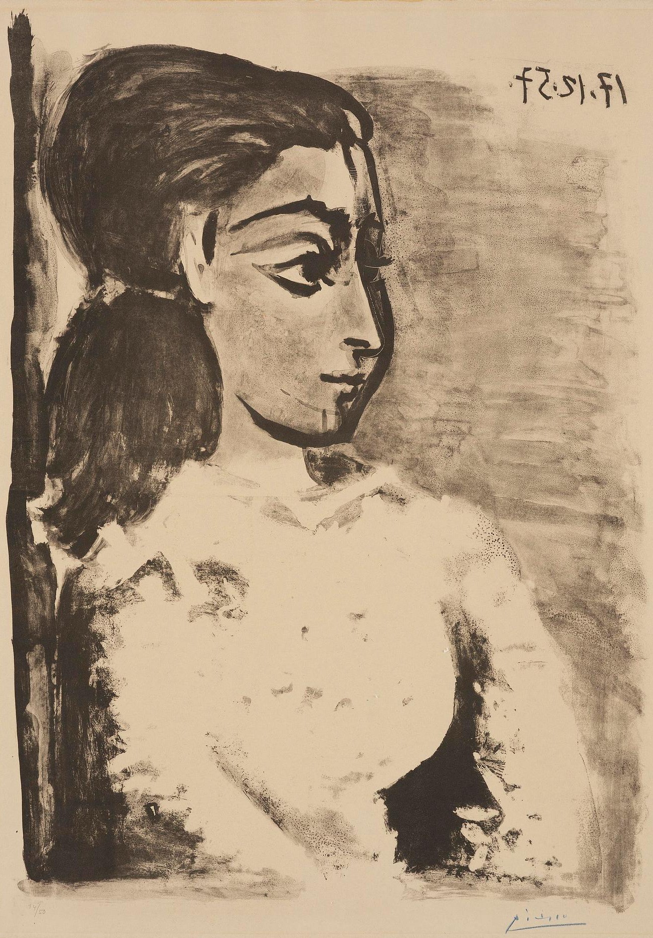 Pablo Picasso - Buste de Femme au corsage blanc