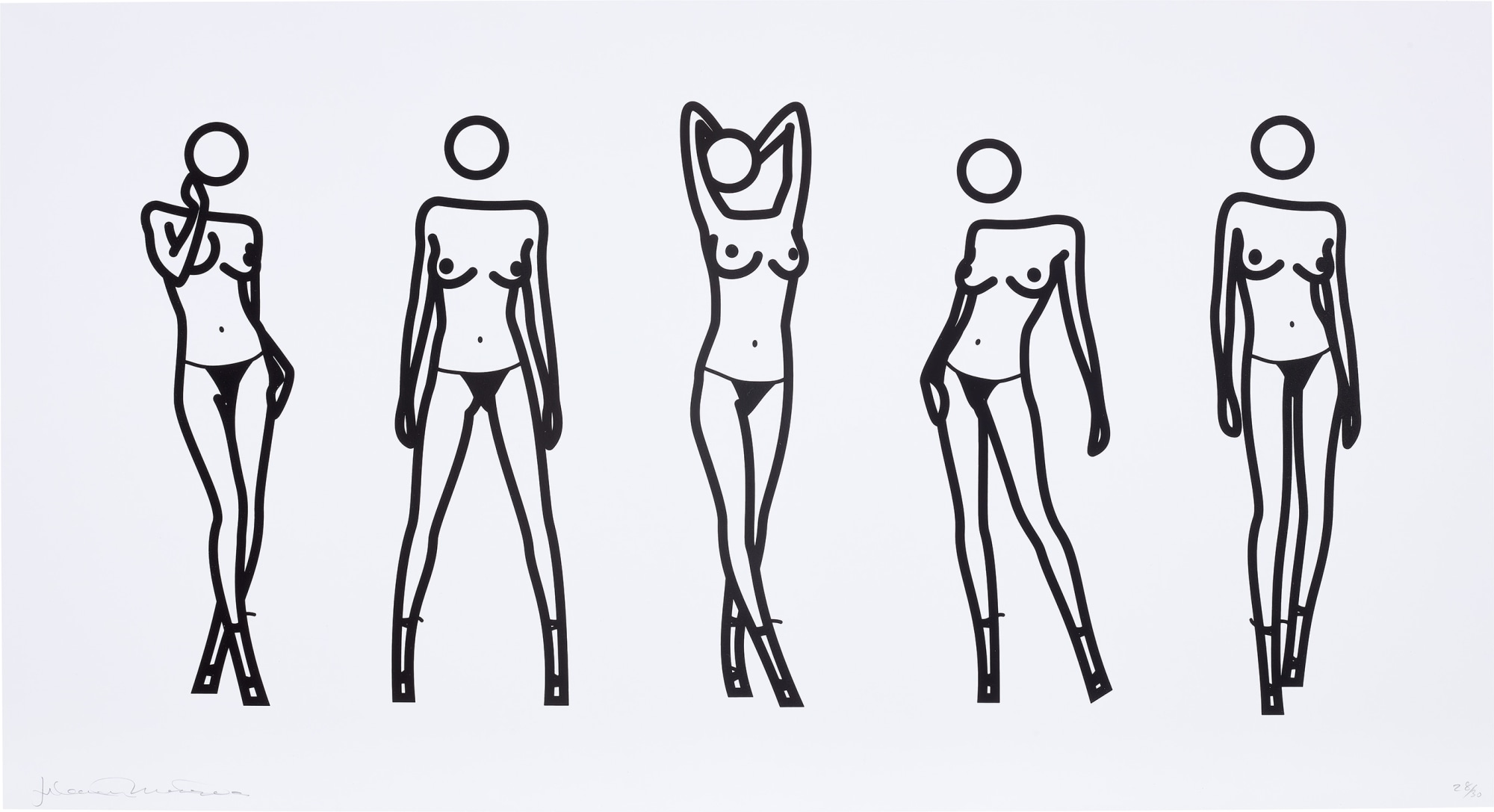 Julian Opie - Bijou Gets Undressed. 7 (C. 56)