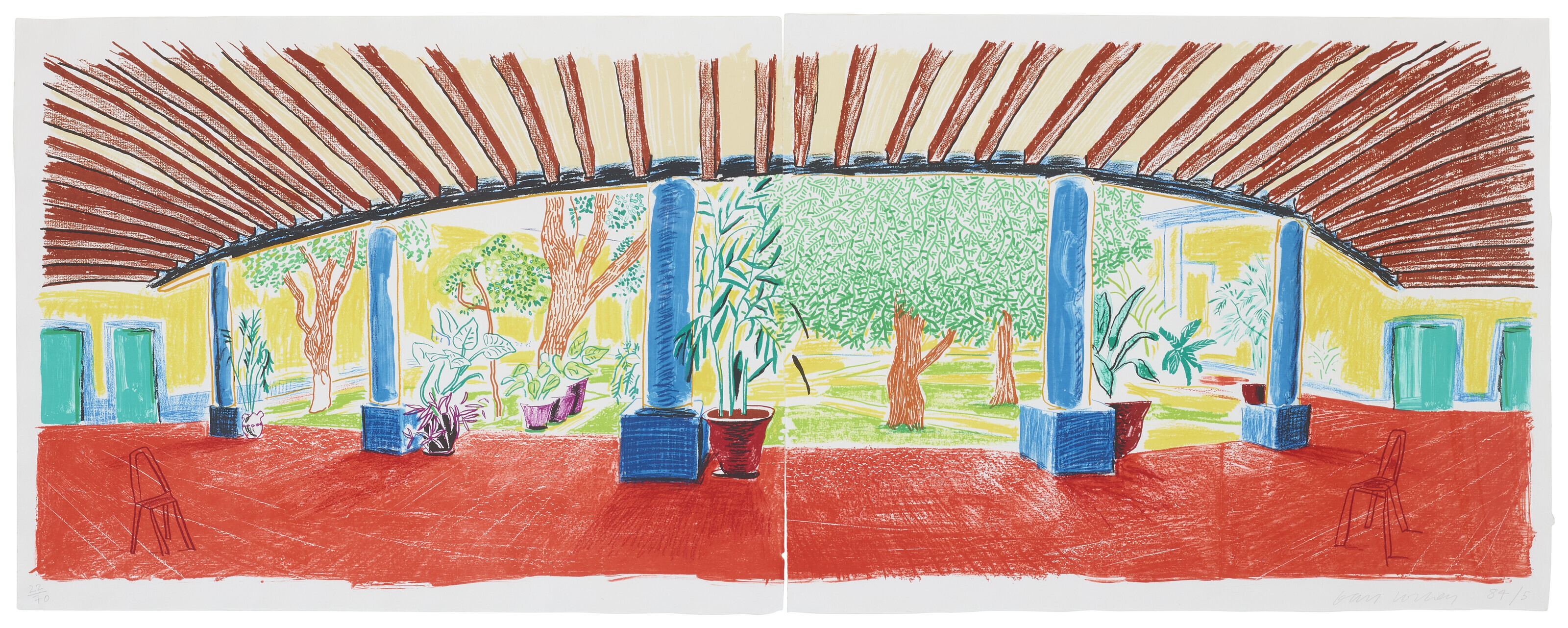 David Hockney - Hotel Acatlán: First Day, from Moving Focus