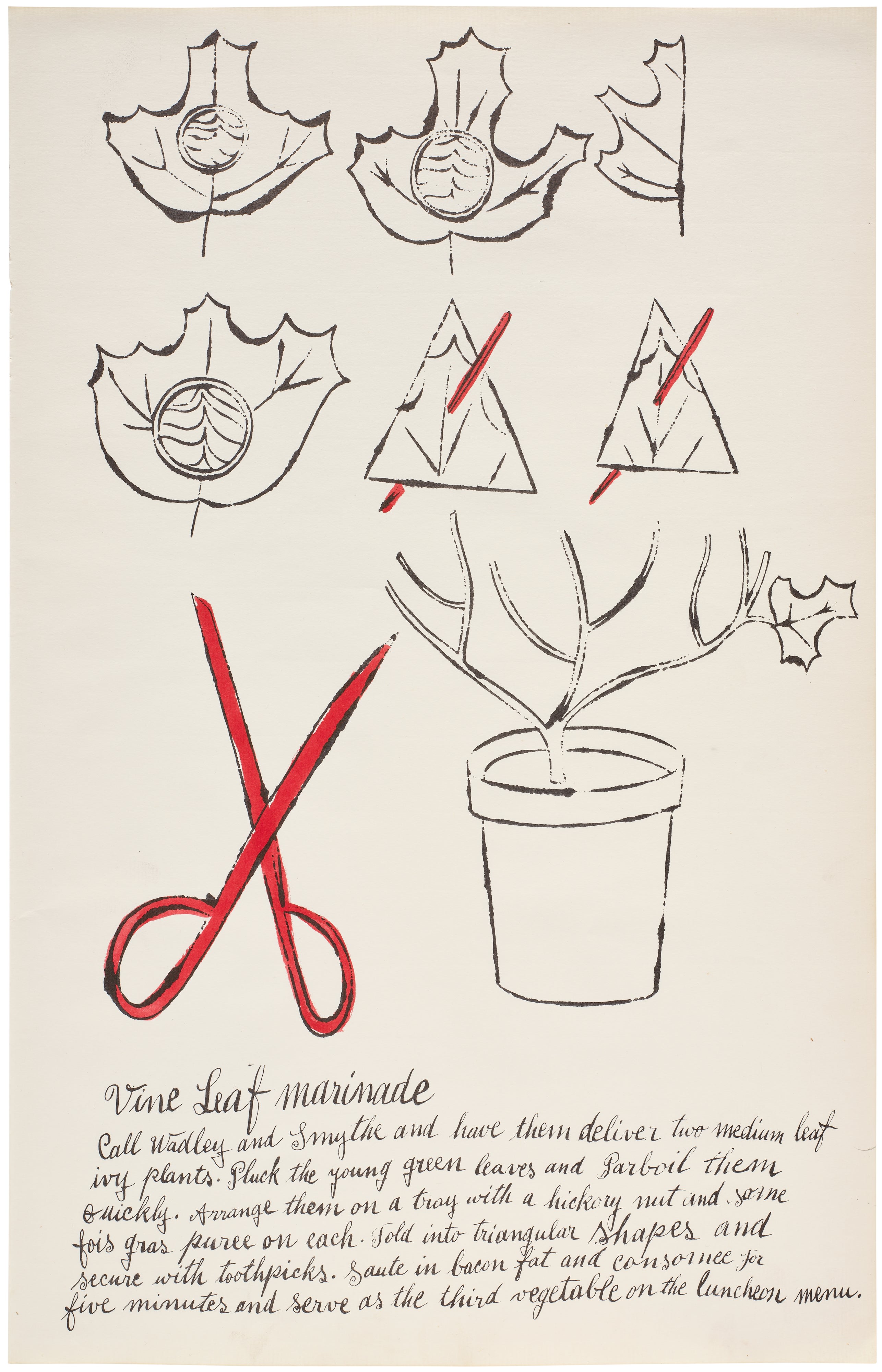 Andy Warhol - Vine Leaf Marinade, from Wild Raspberries (F. & S. IV.141)
