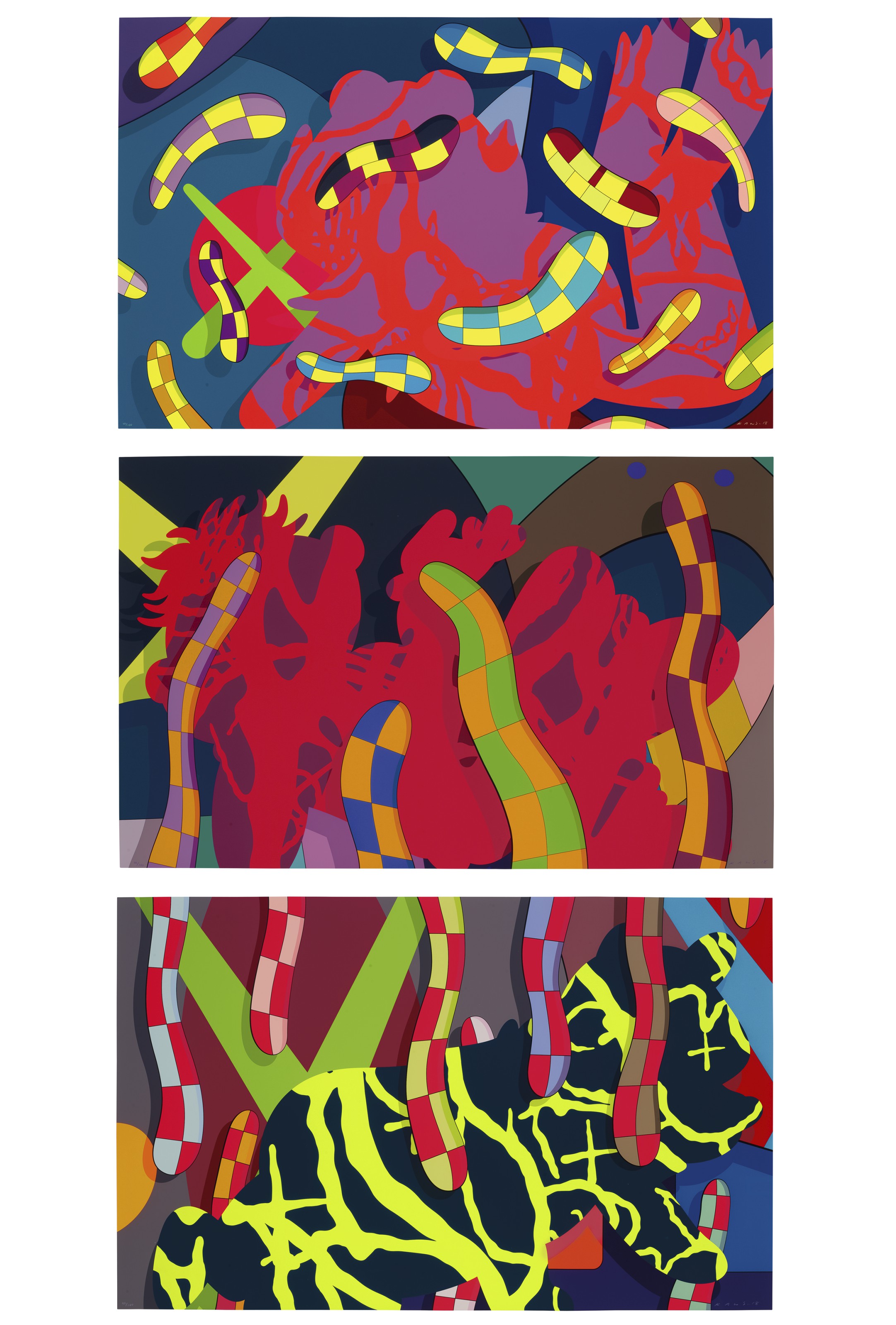 KAWS - LOST TIME, ALONE AGAIN, FAR FAR DOWN