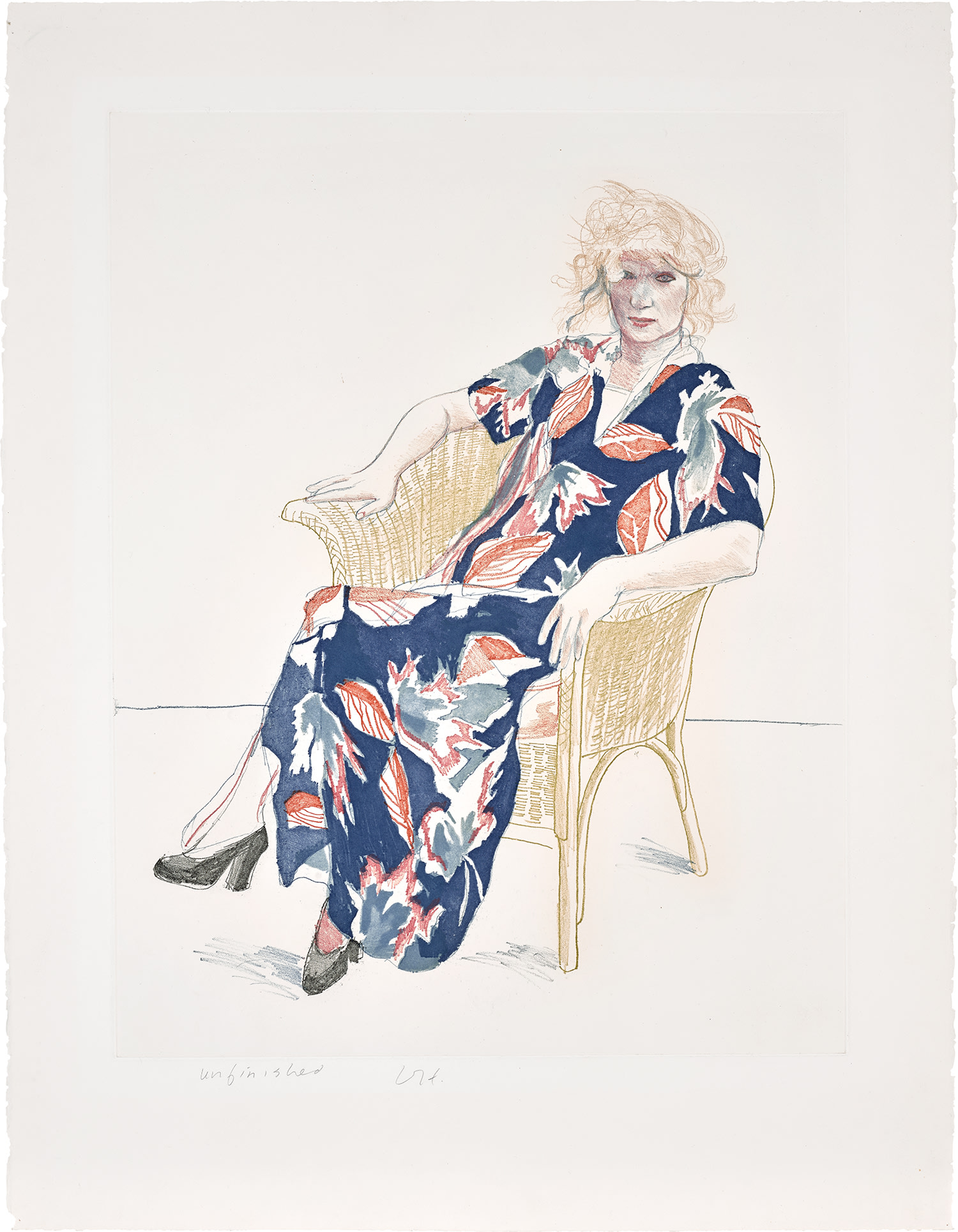 David Hockney - Celia in a Wicker Chair (M.C.A.T. 158)