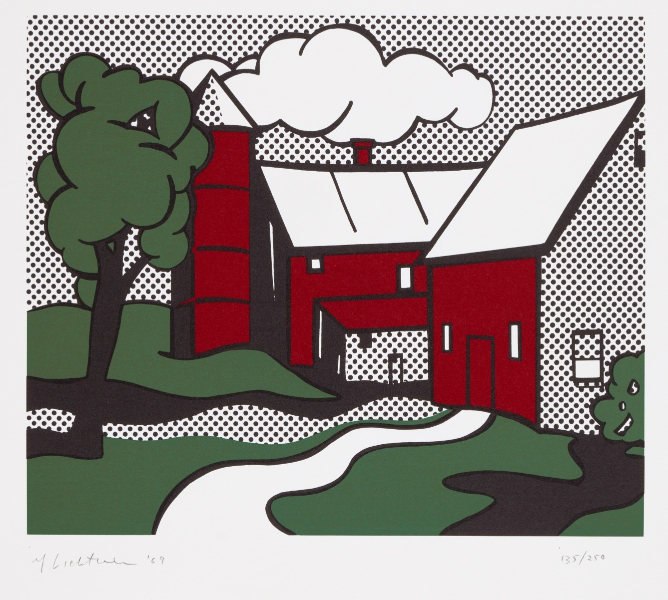 Roy Lichtenstein - Red Barn (Corlett 89; RLCR 1764)