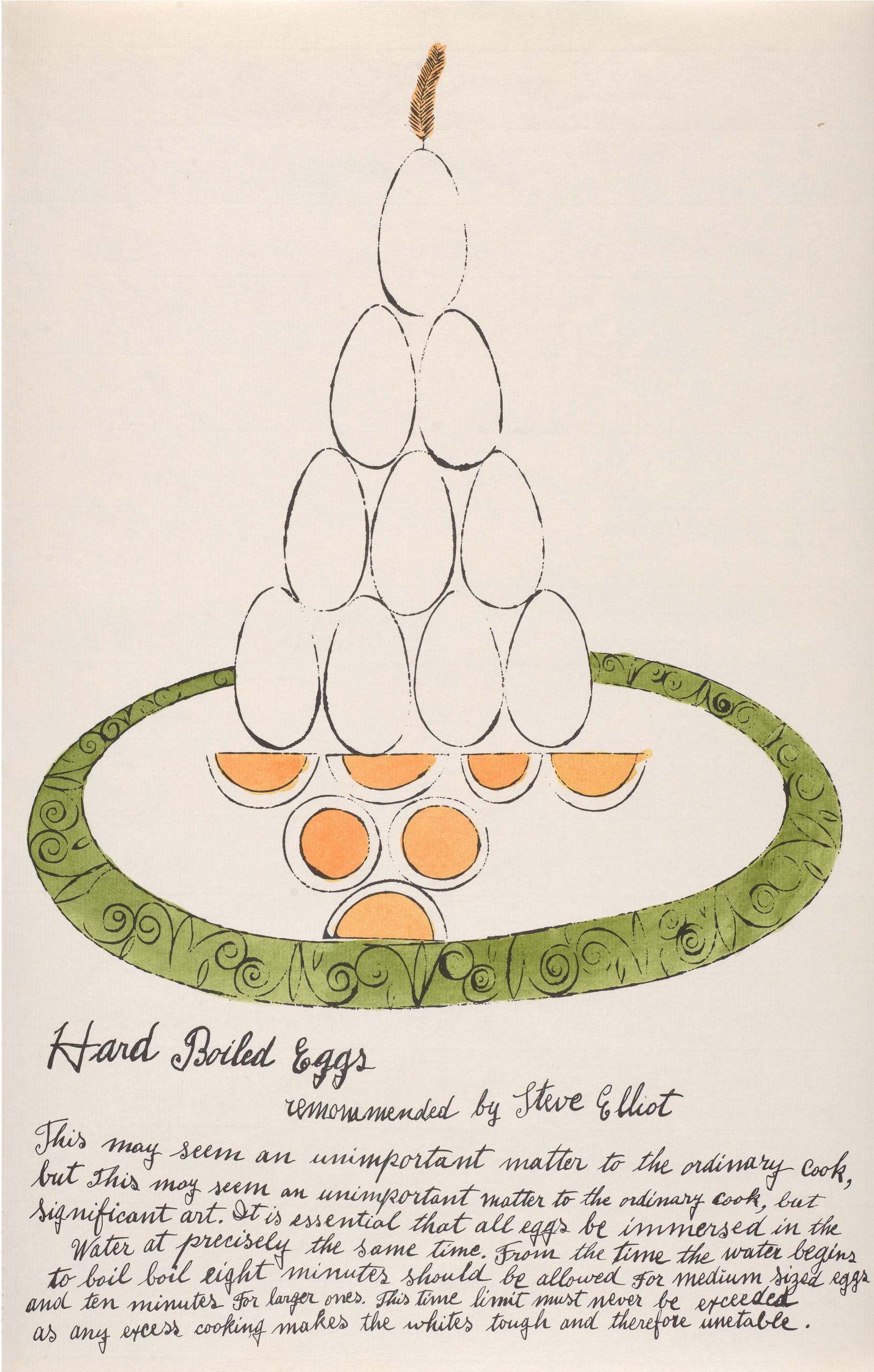 Andy Warhol - Hard Boiled Eggs, from Wild Raspberries (Feldman & Schellmann IV.138A)