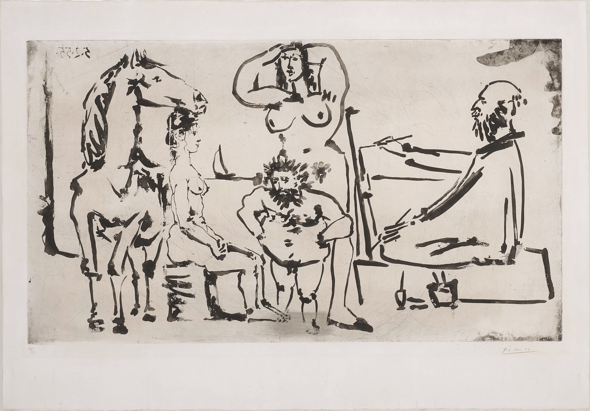 Pablo Picasso - Le Peintre sur la Plage (Bloch 769; Baer 919)