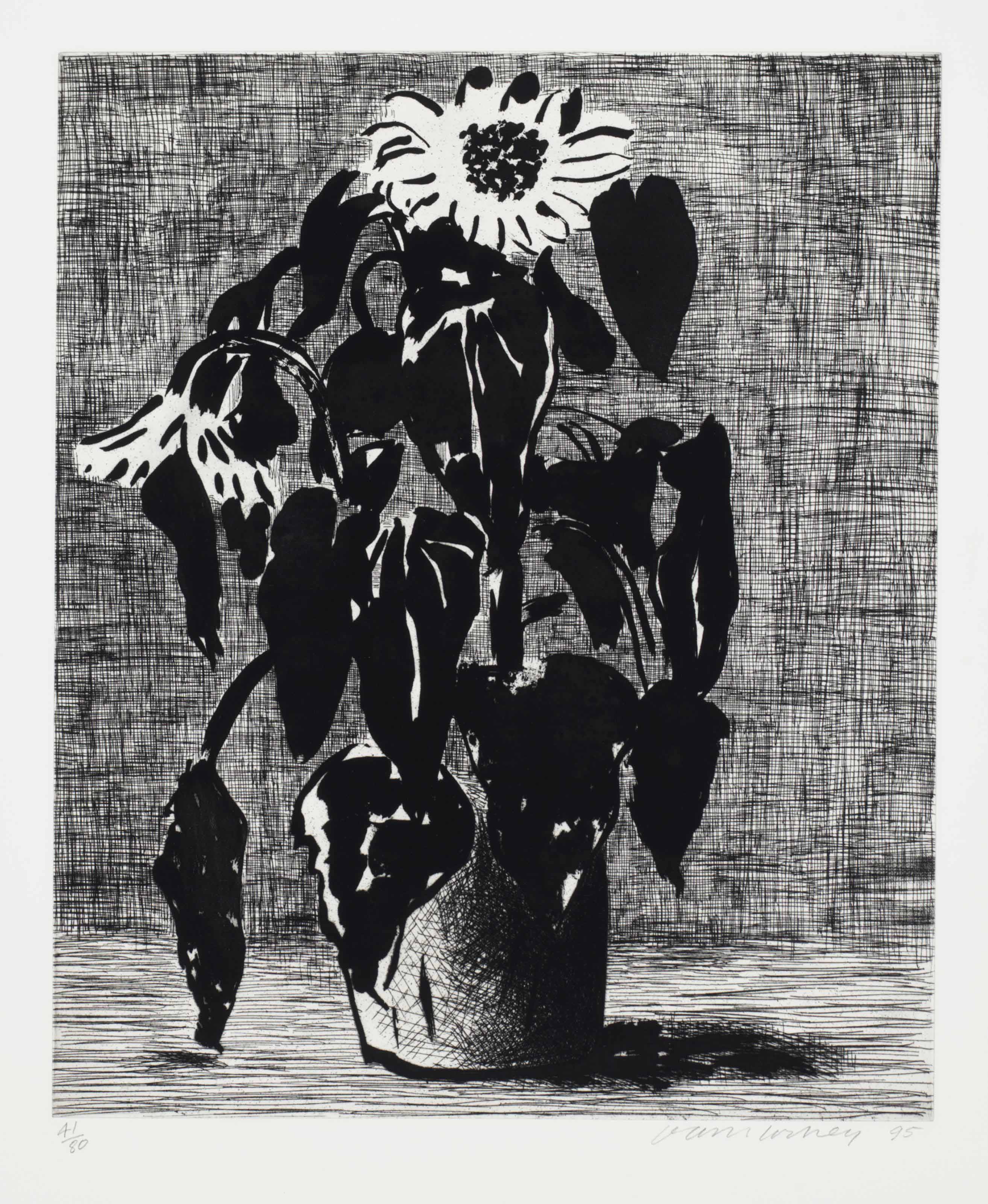 David Hockney - Sunflowers, I