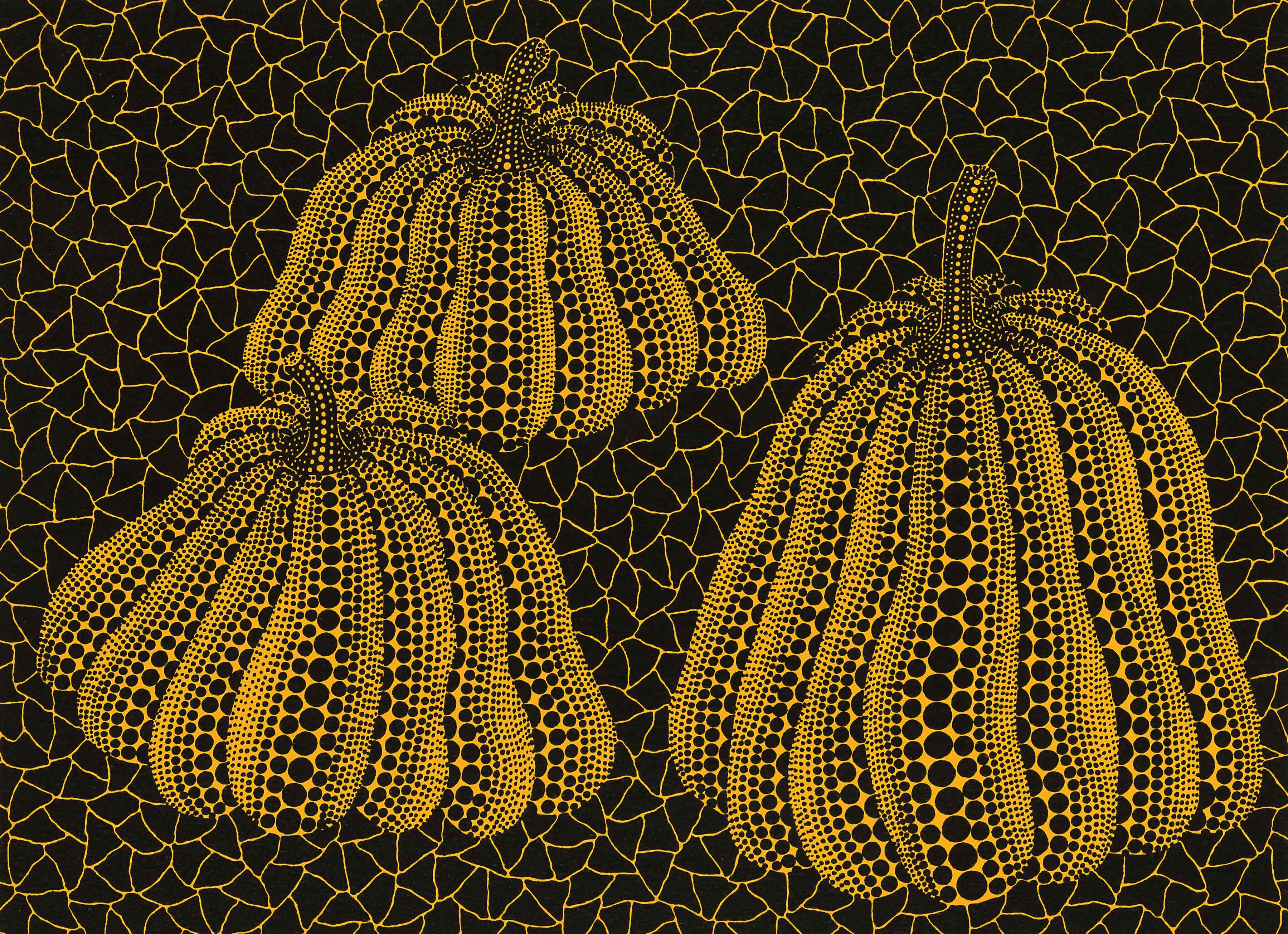 Yayoi Kusama - Three Pumpkins
