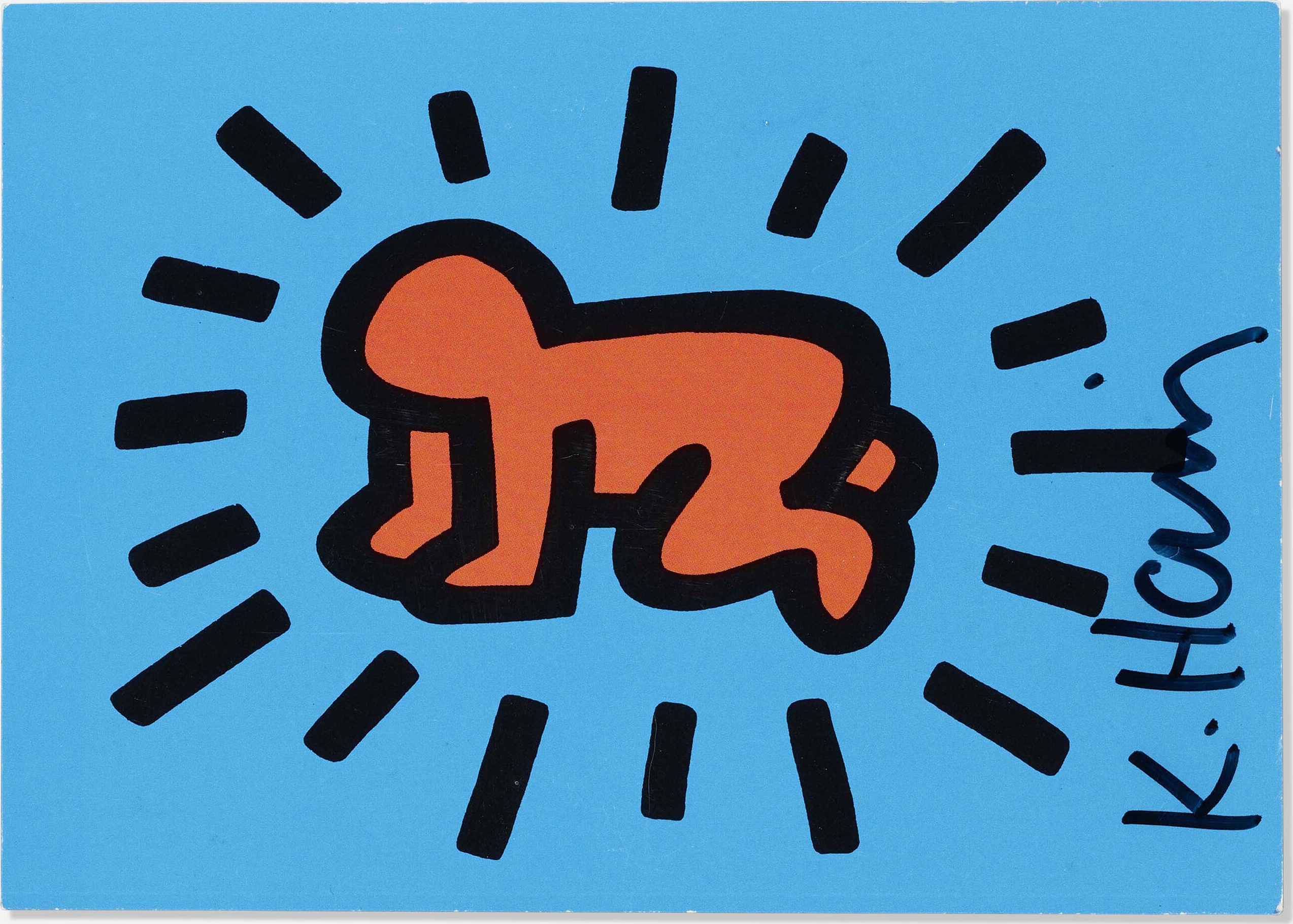 Keith Haring - Radiant Baby signed postcard
