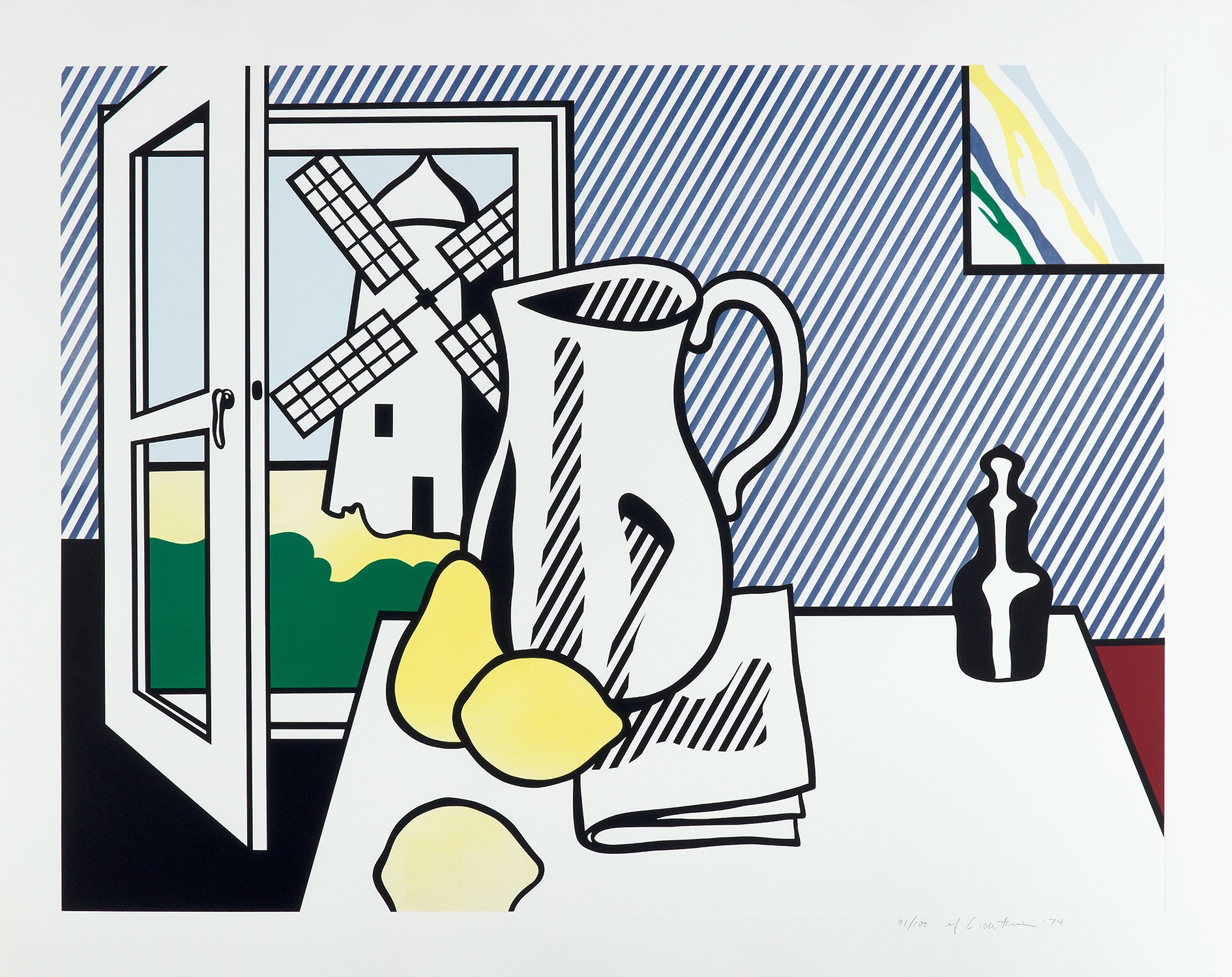 Roy Lichtenstein - Still Life with Windmill, from Six Still Lifes Series (S. 1974.25, C. 132)