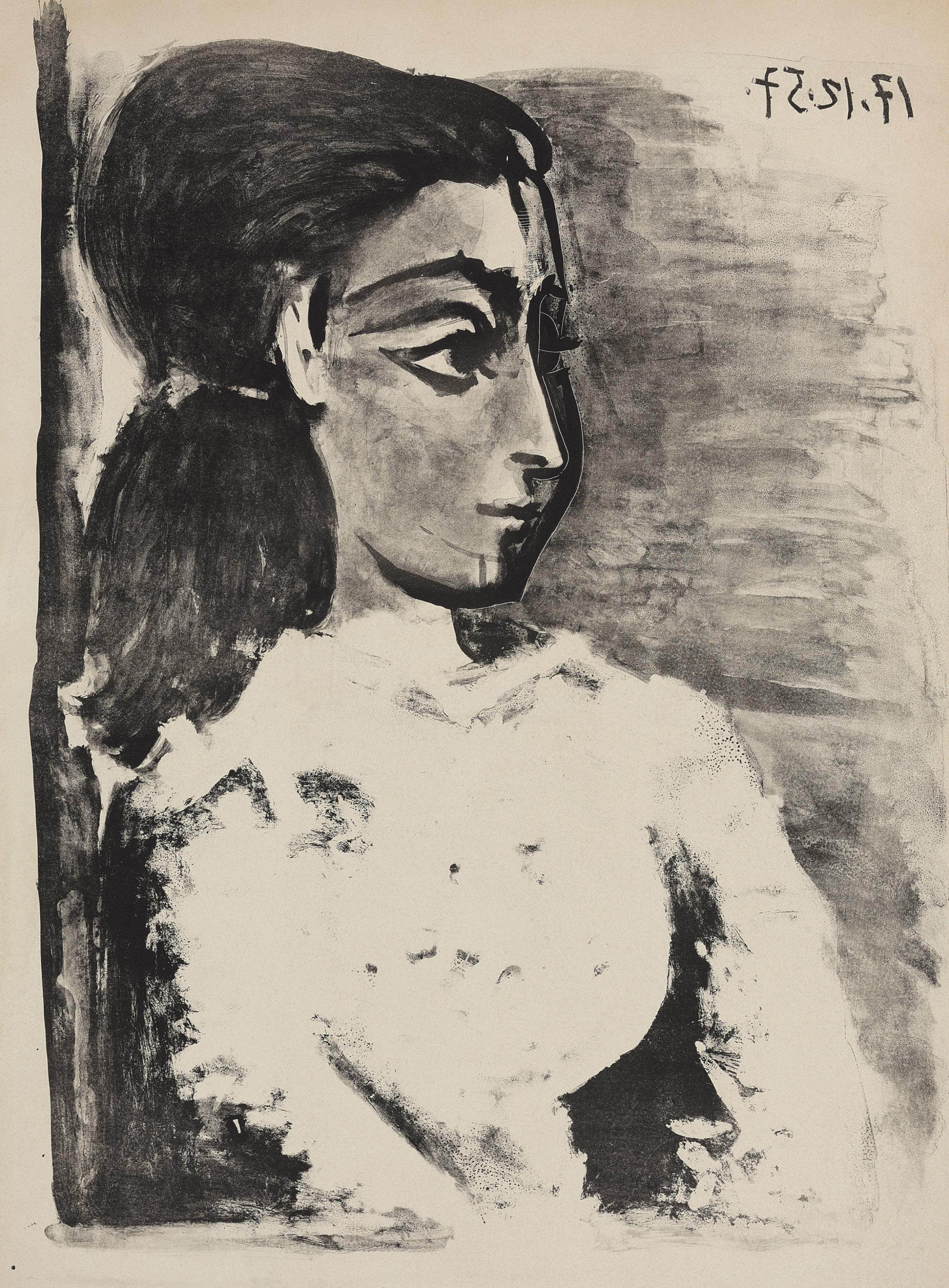 Pablo Picasso - Buste de Femme au Corsage blanc (B. 848; M. 311)