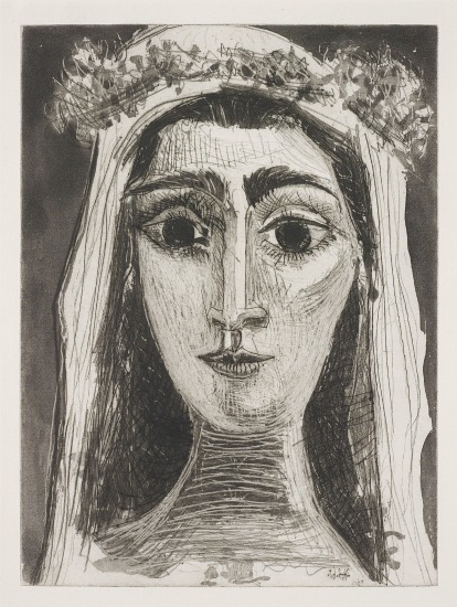 Pablo Picasso - Jacqueline en mariée, de face I